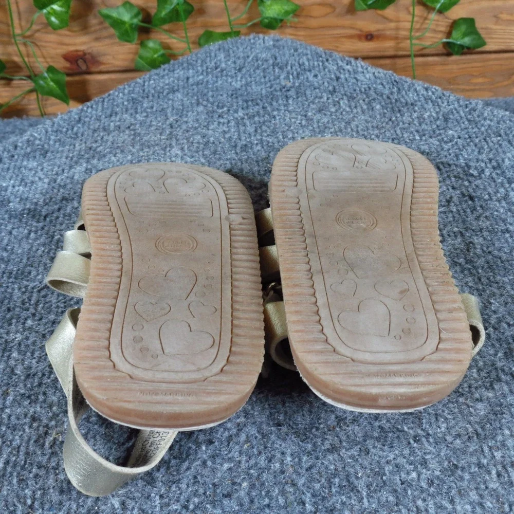 Wonder Nation Fisherman Toddler Girls Sandal Size 11C Casual Gold‎ Metallic